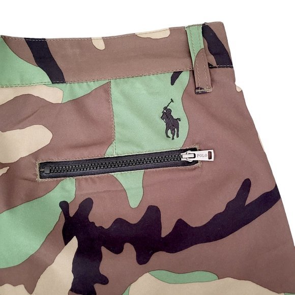 Men's Polo Ralph Lauren Camouflage Outdoor Shorts Recycled Polyester Camo‎ Print - Picture 4 of 10